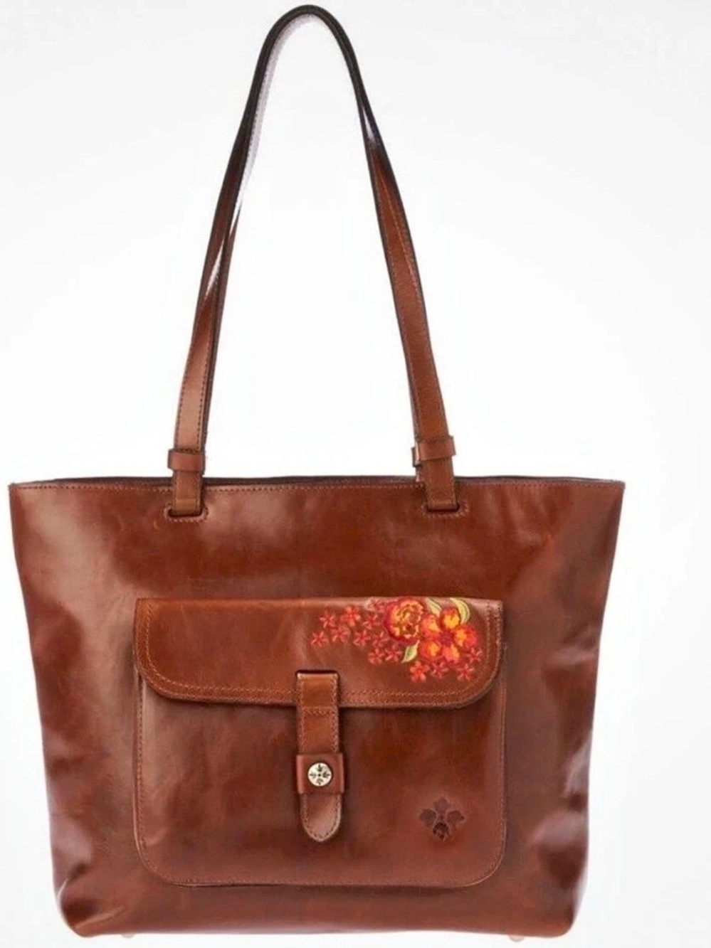 Patricia Nash Carducci Pocket Tote Floral Brown